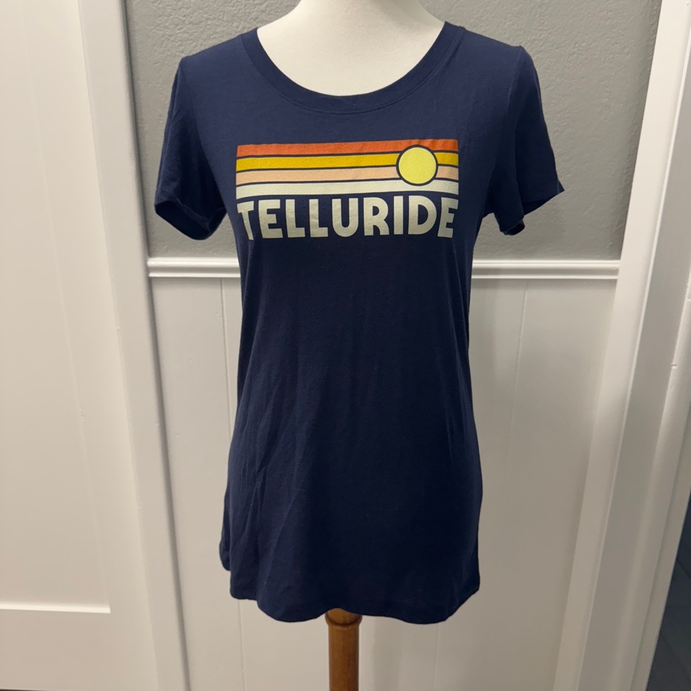 NWT Telluride Navy Graphic Tee Size L